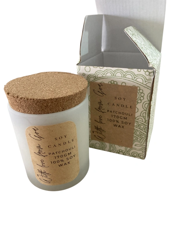 Glass vessel soy candle
